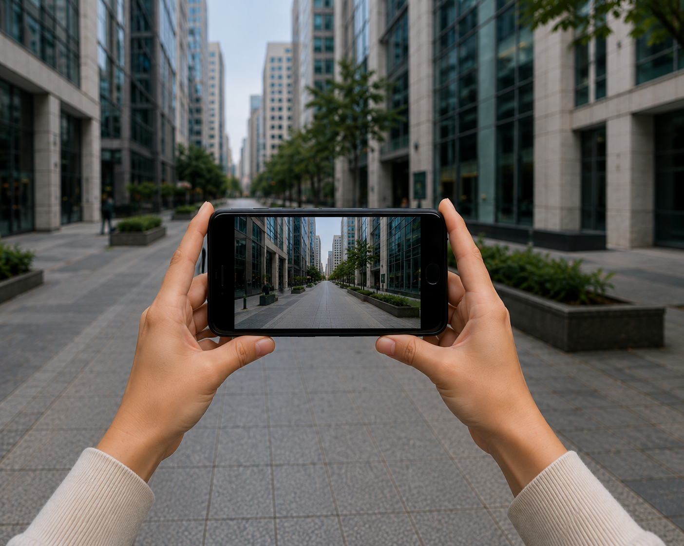 Capturing footpath imagery with a phone